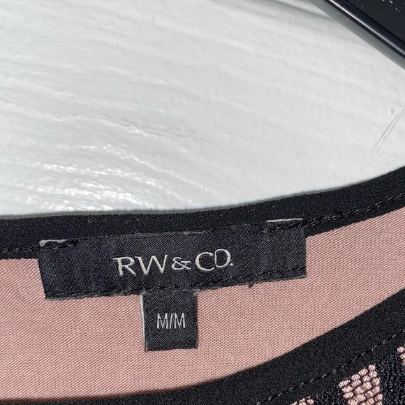 RW & CO pink and black top for women size MEDIUM - Picture 7 of 7